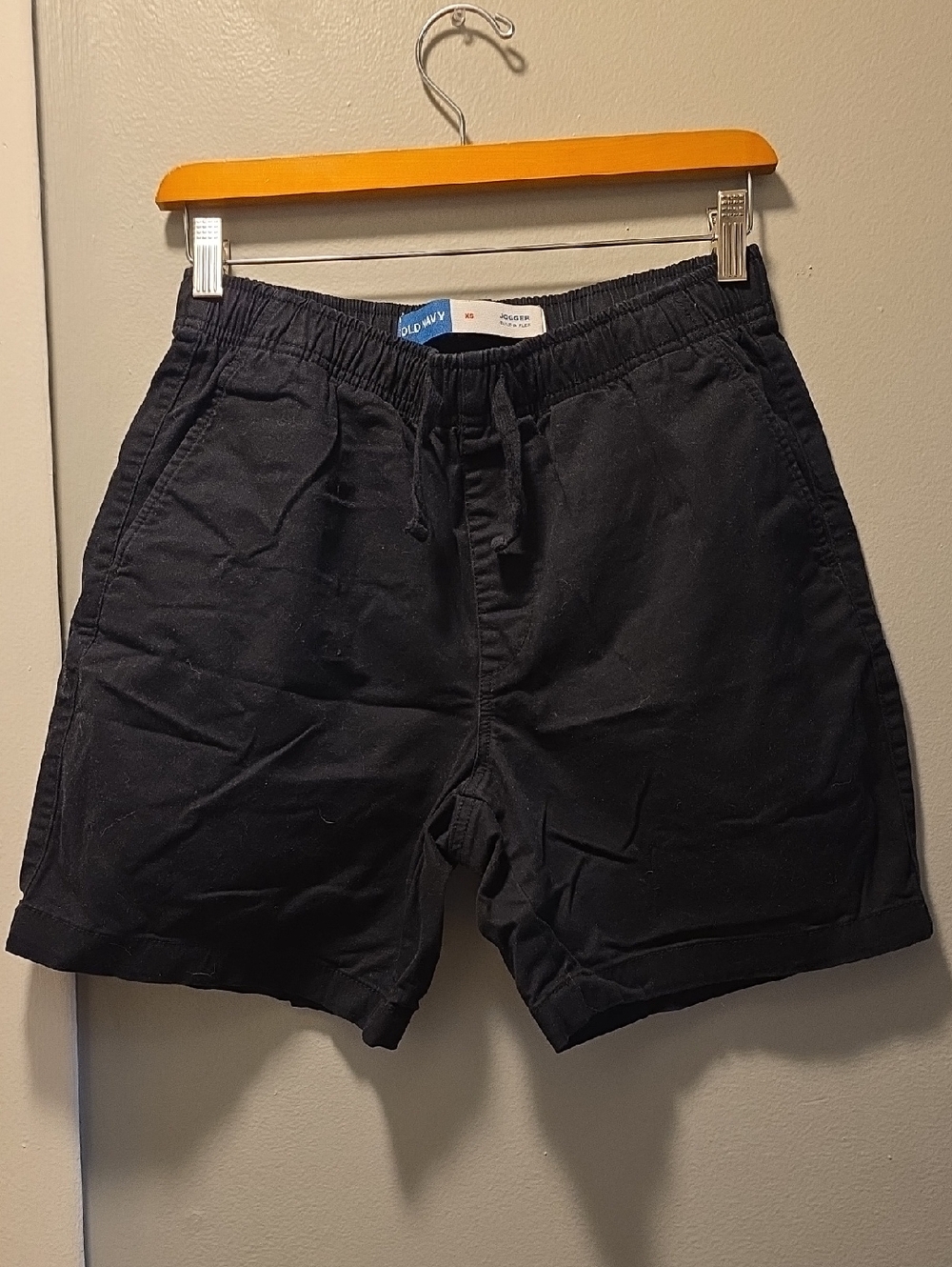 Old Navy Men's Black Elastic-Waist Casual Shorts